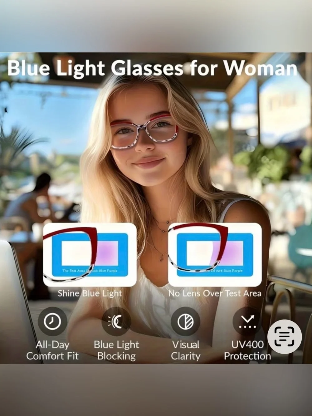 New! Trendy Raspberry Pink Gradient Two Toned Blue Light Blocking Glasses